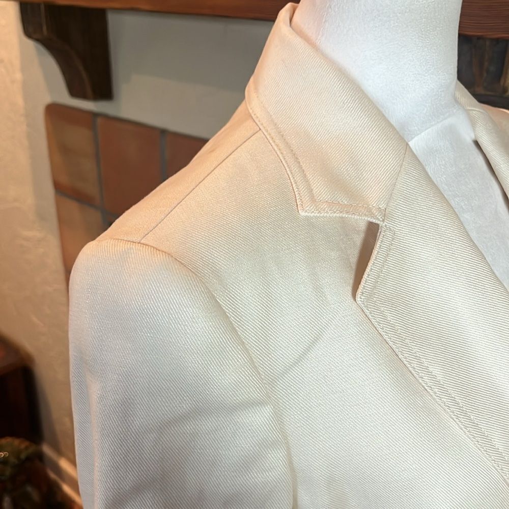 MaxMara Boemia Linen/Twill Pantsuit, Ivory, size 10 - Picture 5 of 16